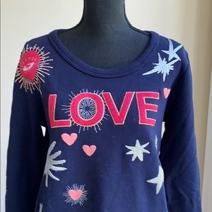 New Chaser Embroidered “Love” Sweatshirt  (size M)